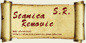 Stanica Remović vizit kartica